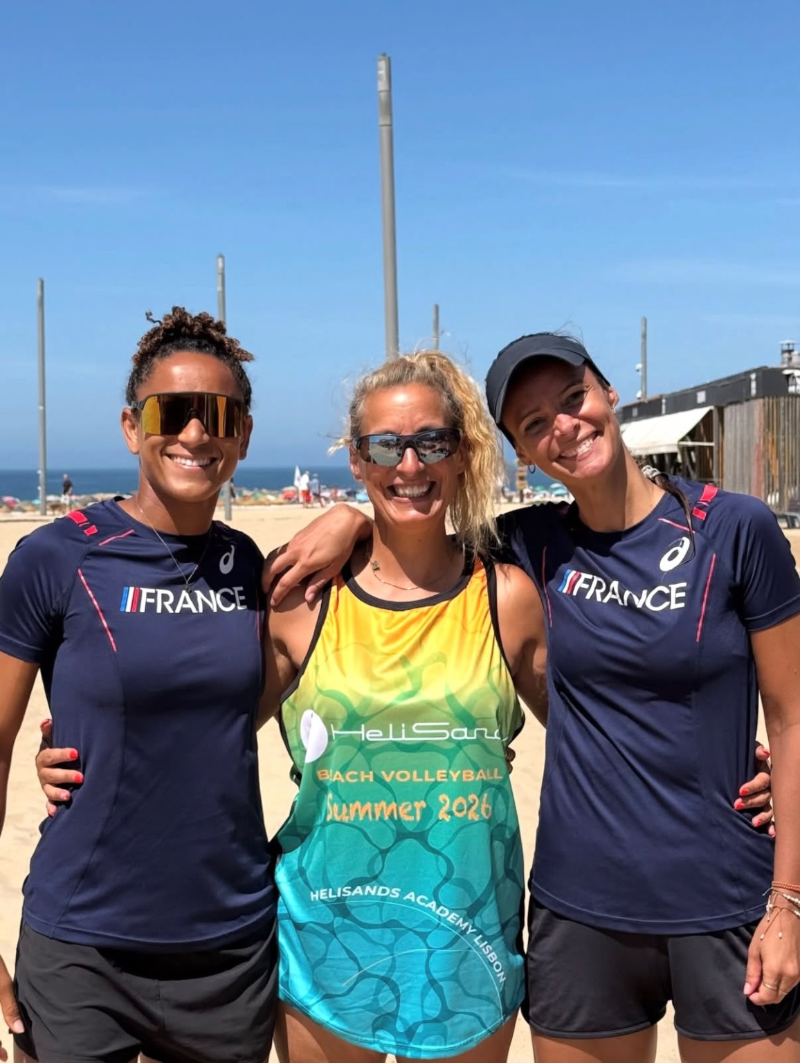 Céline Collette & Laura Arteil · France — French beach volleyball team training with HeliSands in Lisbon